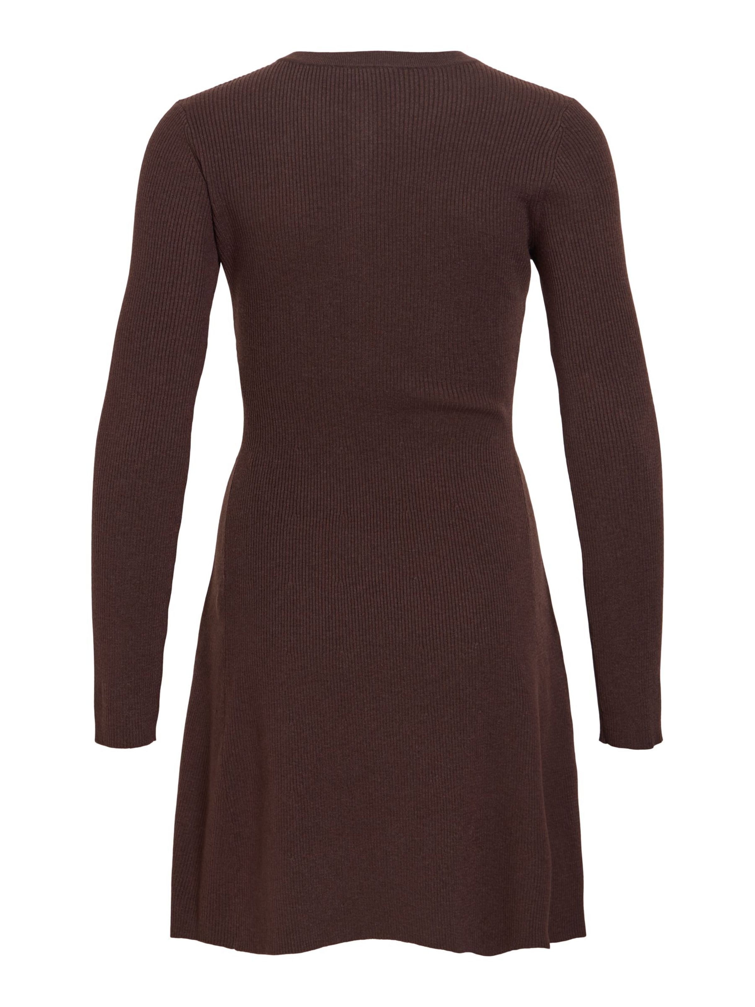 VILA - Vestido de punto 'VIKERRY' en marrón