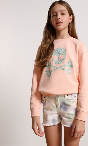 Scalpers Sweatshirt 'Badana Skull' in Pink