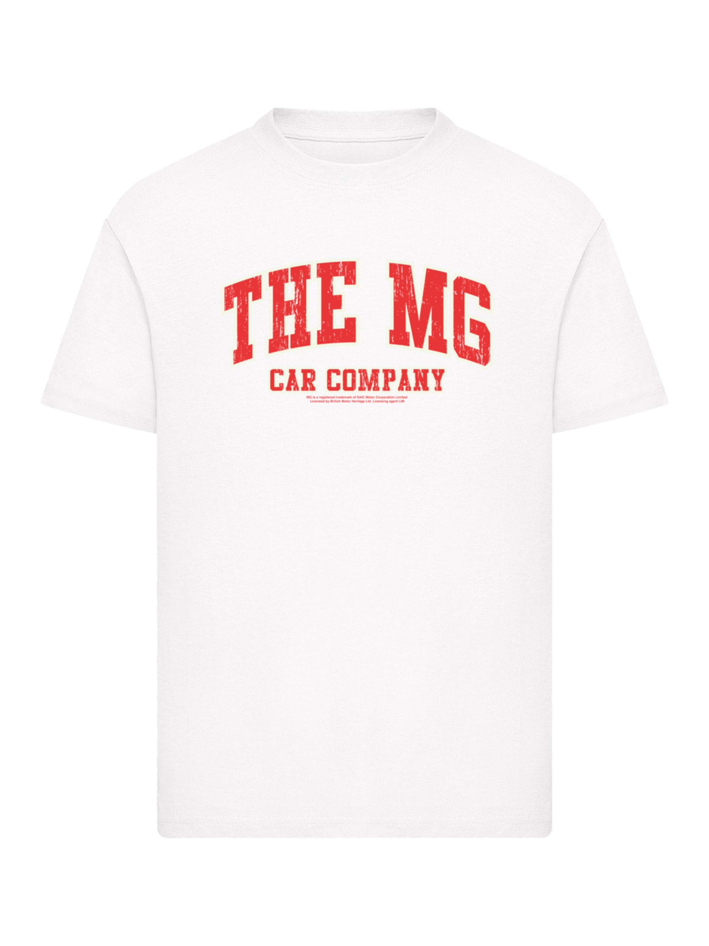 T-Shirt 'British Motor Heritage The MG Car Company' F4NT4STIC en blanc : devant