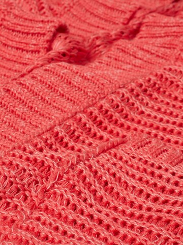 Goldner Strickjacke in Rot