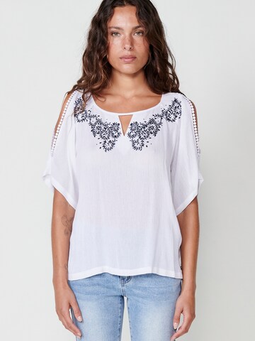 KOROSHI Blouse in White: front