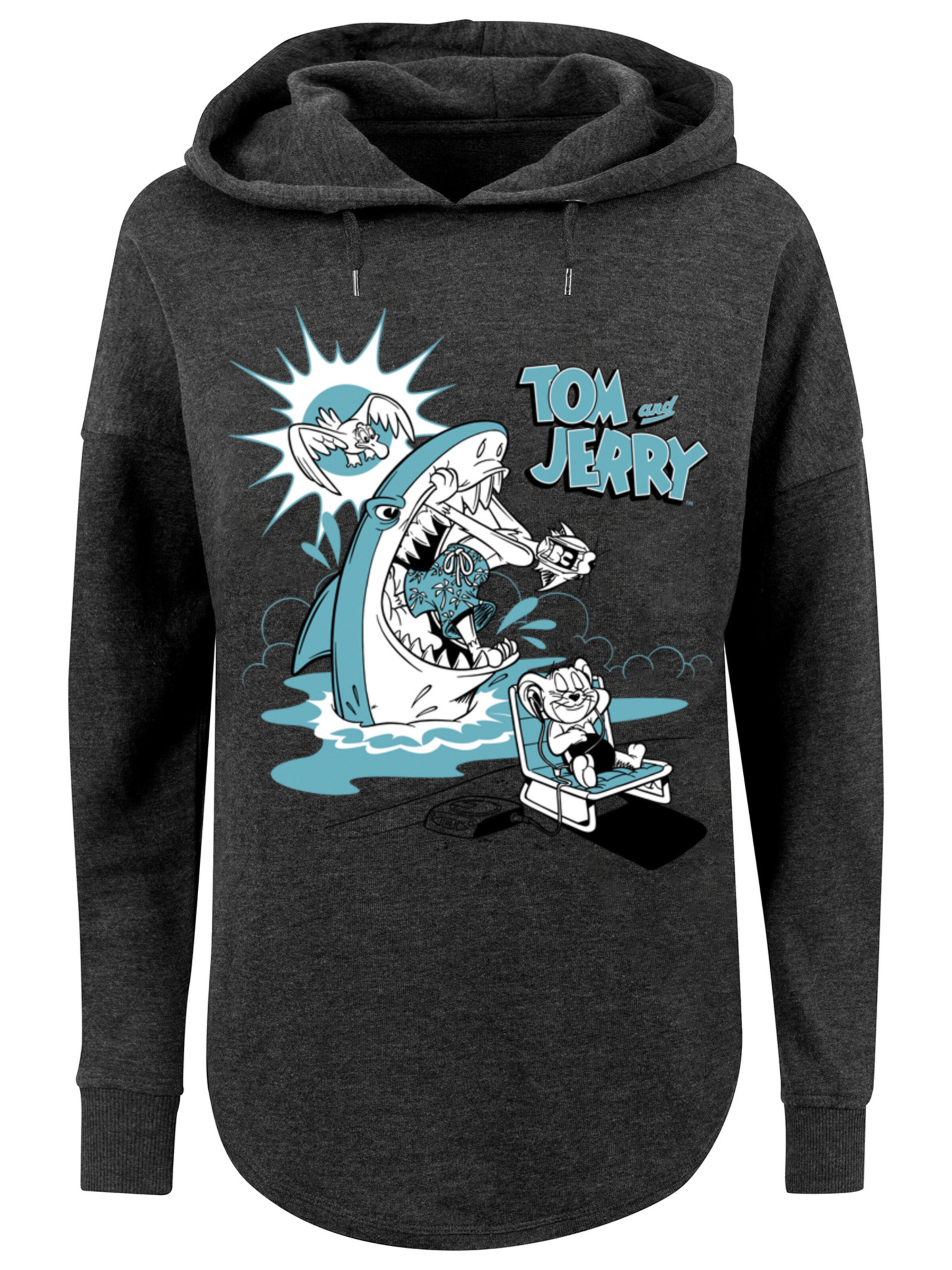 F4NT4STIC Sweatshirt 'Tom And Jerry Summer Shark ' in Grau: Vorderseite