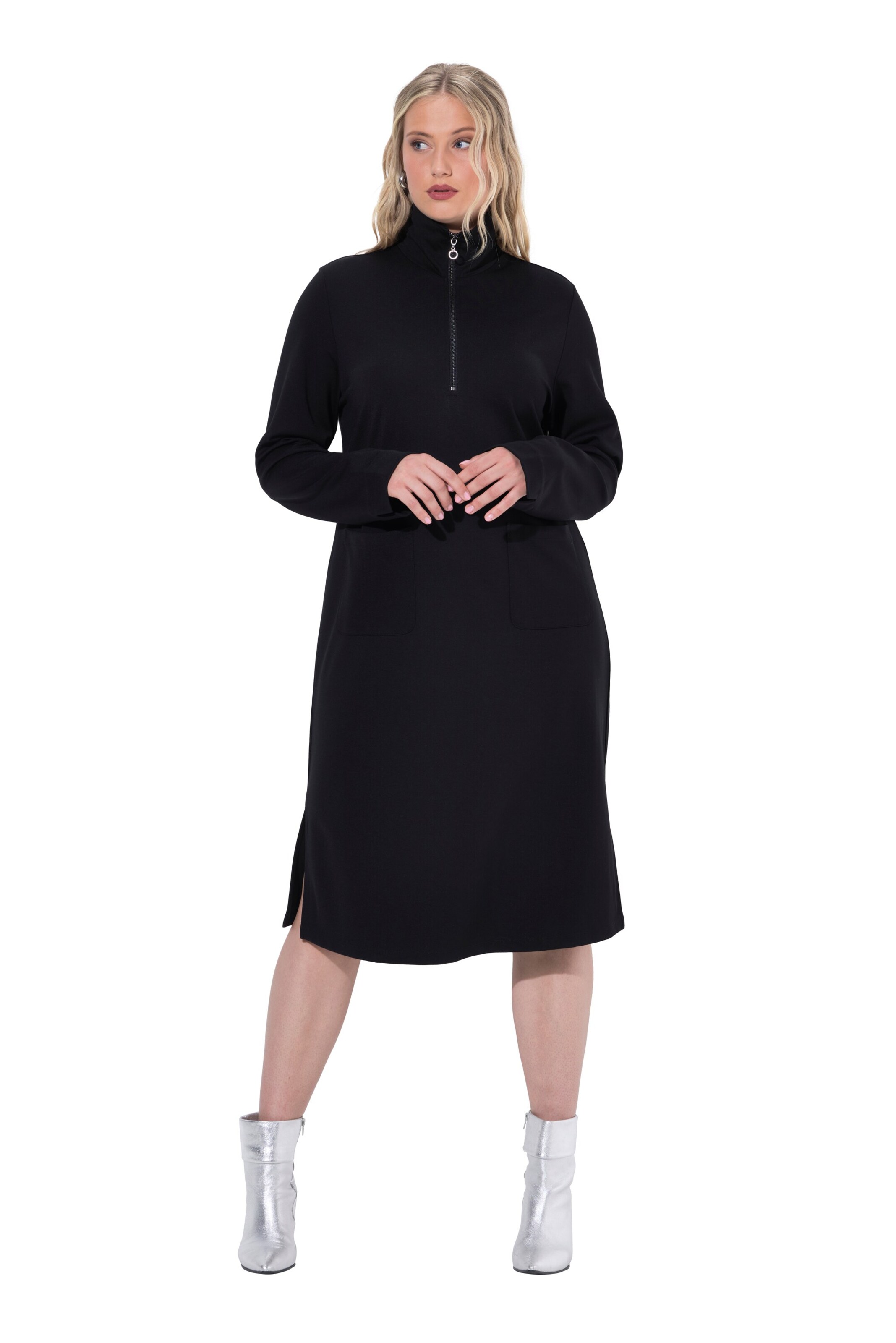 Ulla Popken Φόρεμα σε μαύρο: μπροστά