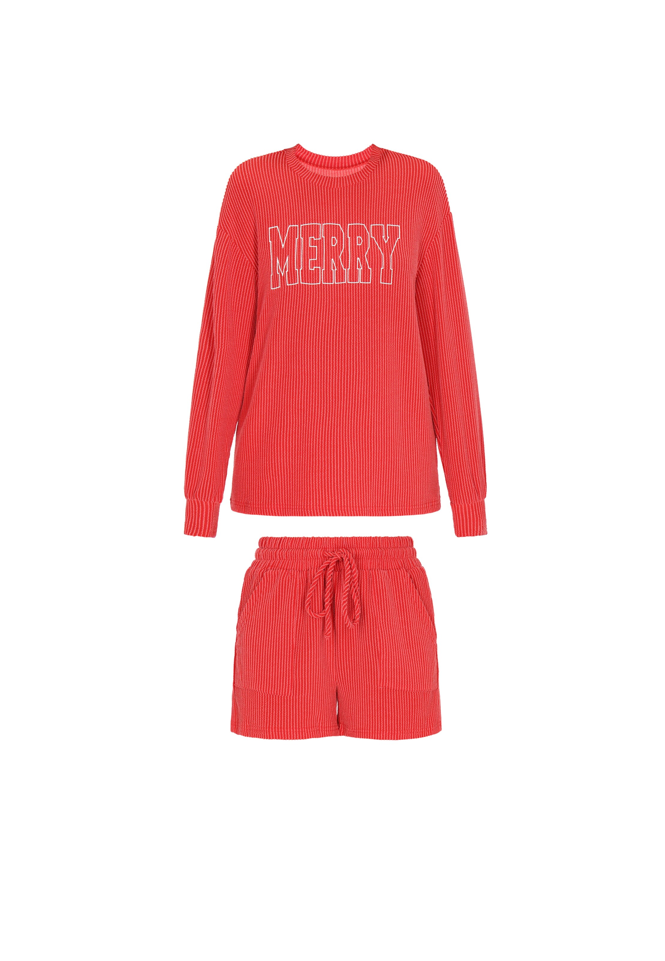 swirly Pyžamo - červená / bílá, Produkt