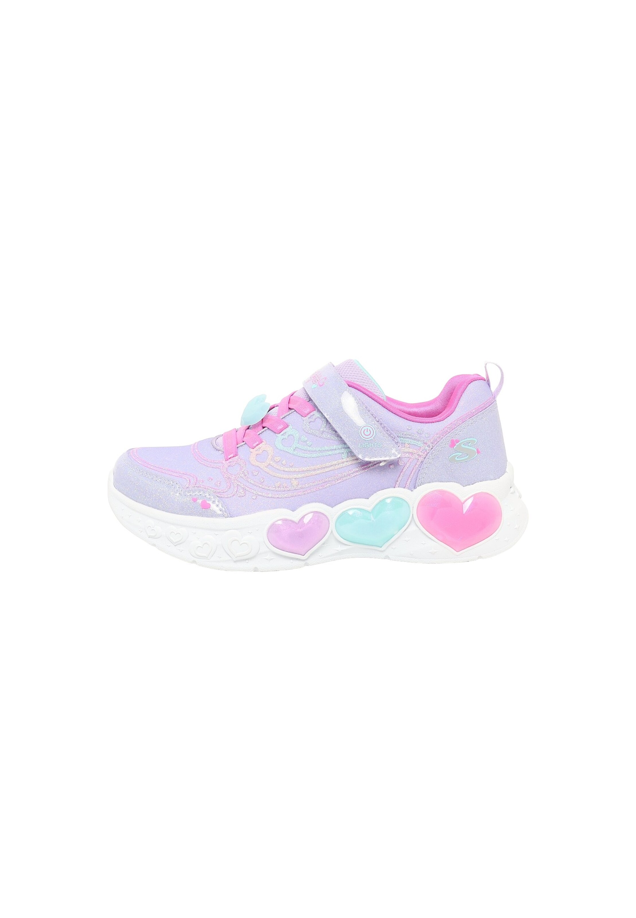 Sneaker 'ENCHANTED HEART LIGHTS' de la SKECHERS pe mov: față