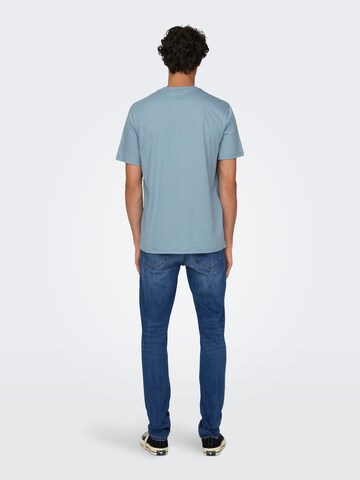 Only & Sons - Camiseta 'Max' en azul