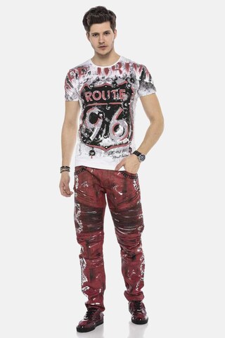 CIPO & BAXX Slimfit Jeans 'DENIM' in Rood