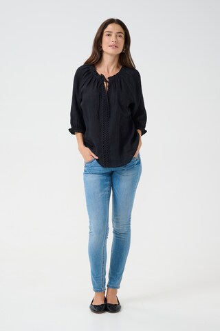 Cream Blouse 'Bellis' in Zwart