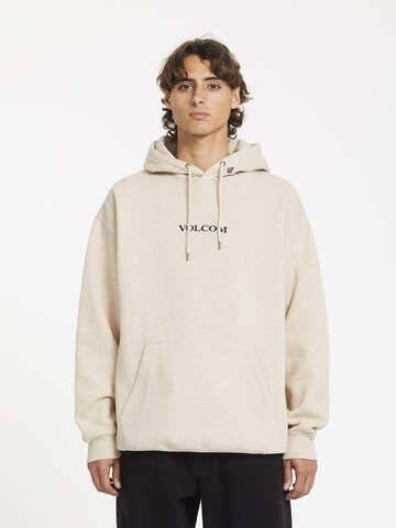 Volcom Sweatshirt in Beige: front