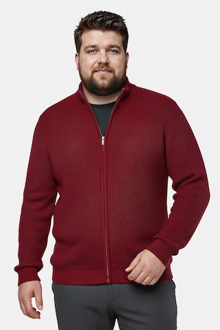 Men Plus Knit cardigan in Red: front