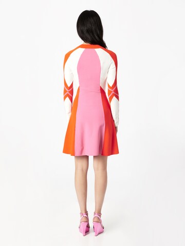 BOSS Orange Stickad klänning 'Firoko' i rosa