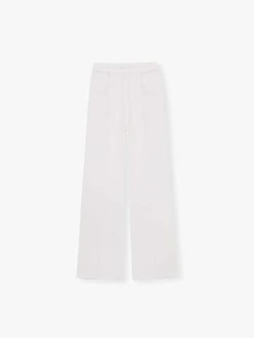 Scalpers Bootcut Spodnie w kant 'Bianca' w kolorze biały