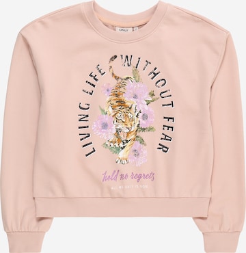 KIDS ONLY Sweatshirt in Roze: voorkant