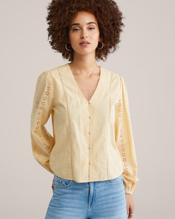 WE Fashion Bluzka w kolorze żółty: przód