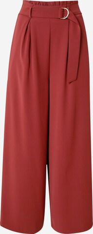 ABOUT YOU Wide leg Bandplooibroek 'Gina' in Rood: voorkant