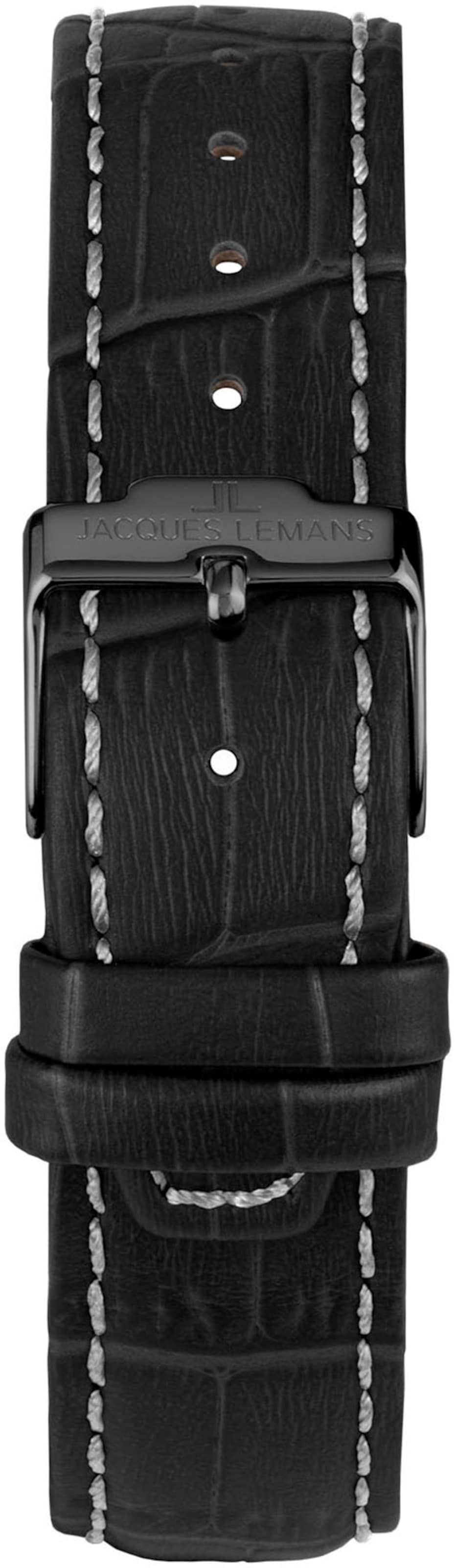 Jacques Lemans Analoguhr in Schwarz