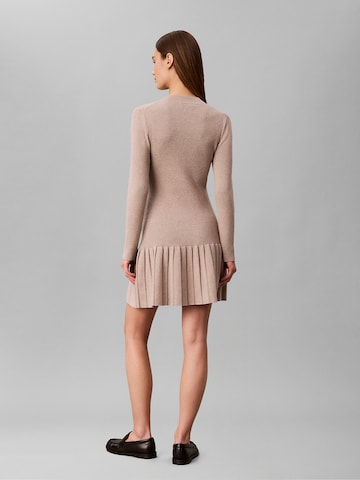 Calvin Klein Jeans Gebreide jurk in Beige