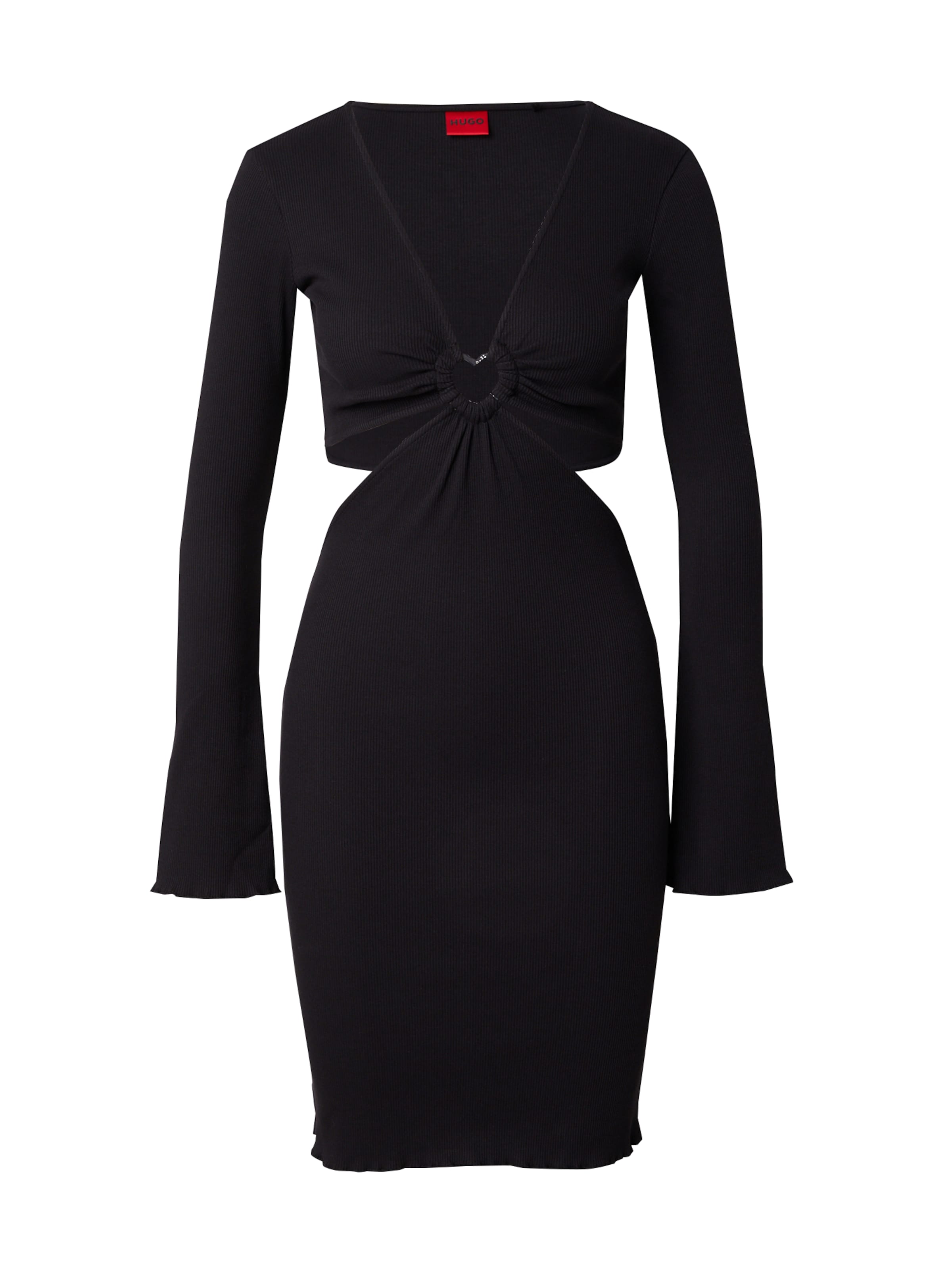 HUGO Mekko 'Nortensie' värissä musta: etupuoli