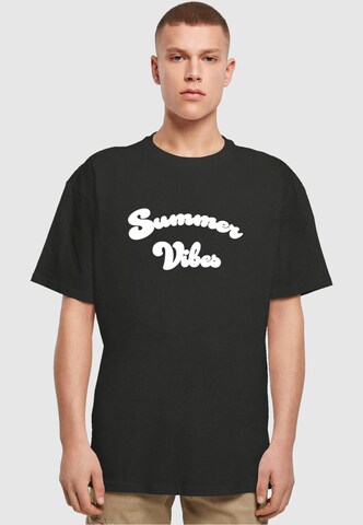 Merchcode Shirt 'Summer Vibes' in Zwart: voorkant
