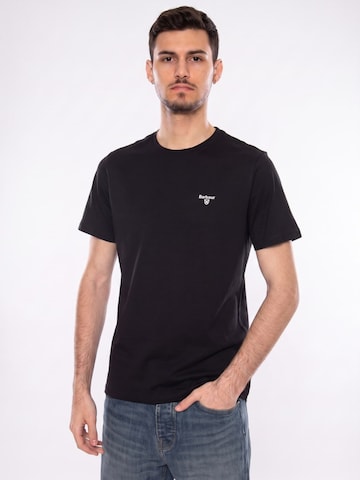 T-Shirt 'ESSENTIAL SPORTS TEE BLACK' Barbour en noir : devant