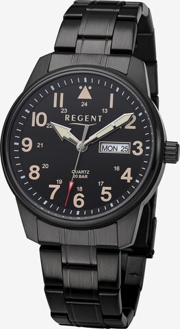 REGENT Analog Watch in Black: front