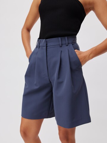 LeGer by Lena Gercke Wide leg Pleat-front trousers 'Athina' in Blue: front