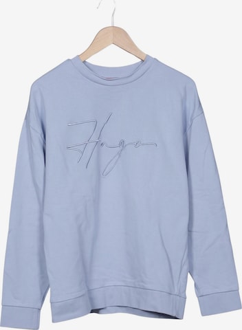 HUGO Sweatshirt & Zip-Up Hoodie in L in Blue: front