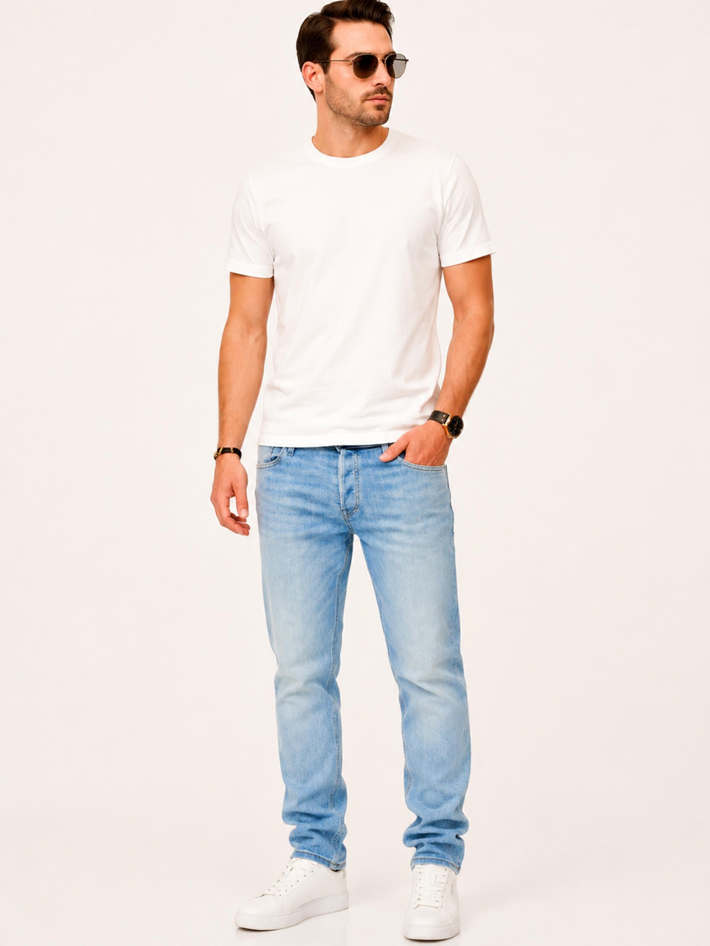 JACK & JONES Tapered Jeans in Blue