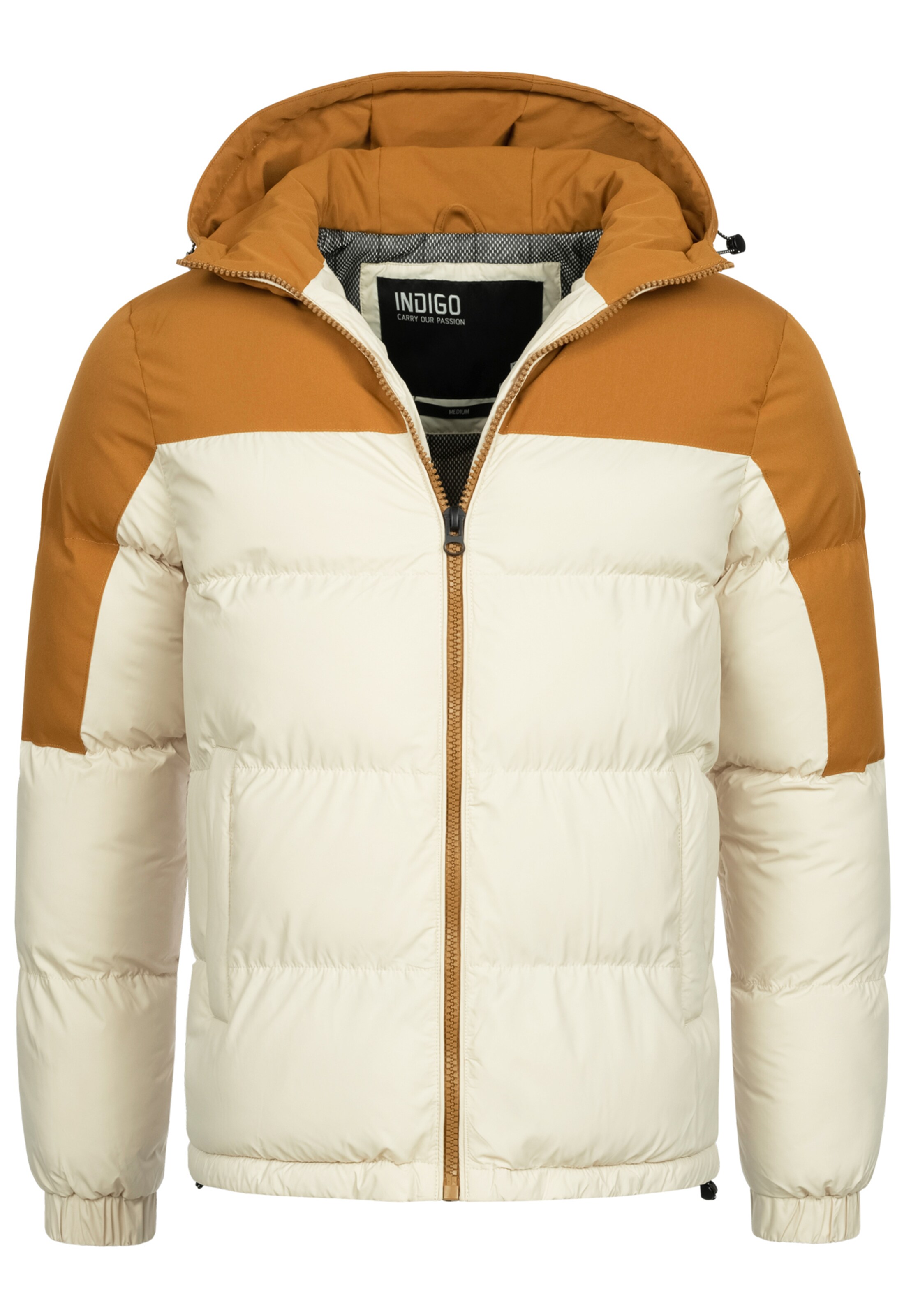 INDICODE JEANS Winter Jacket 'Danix' in Beige: front