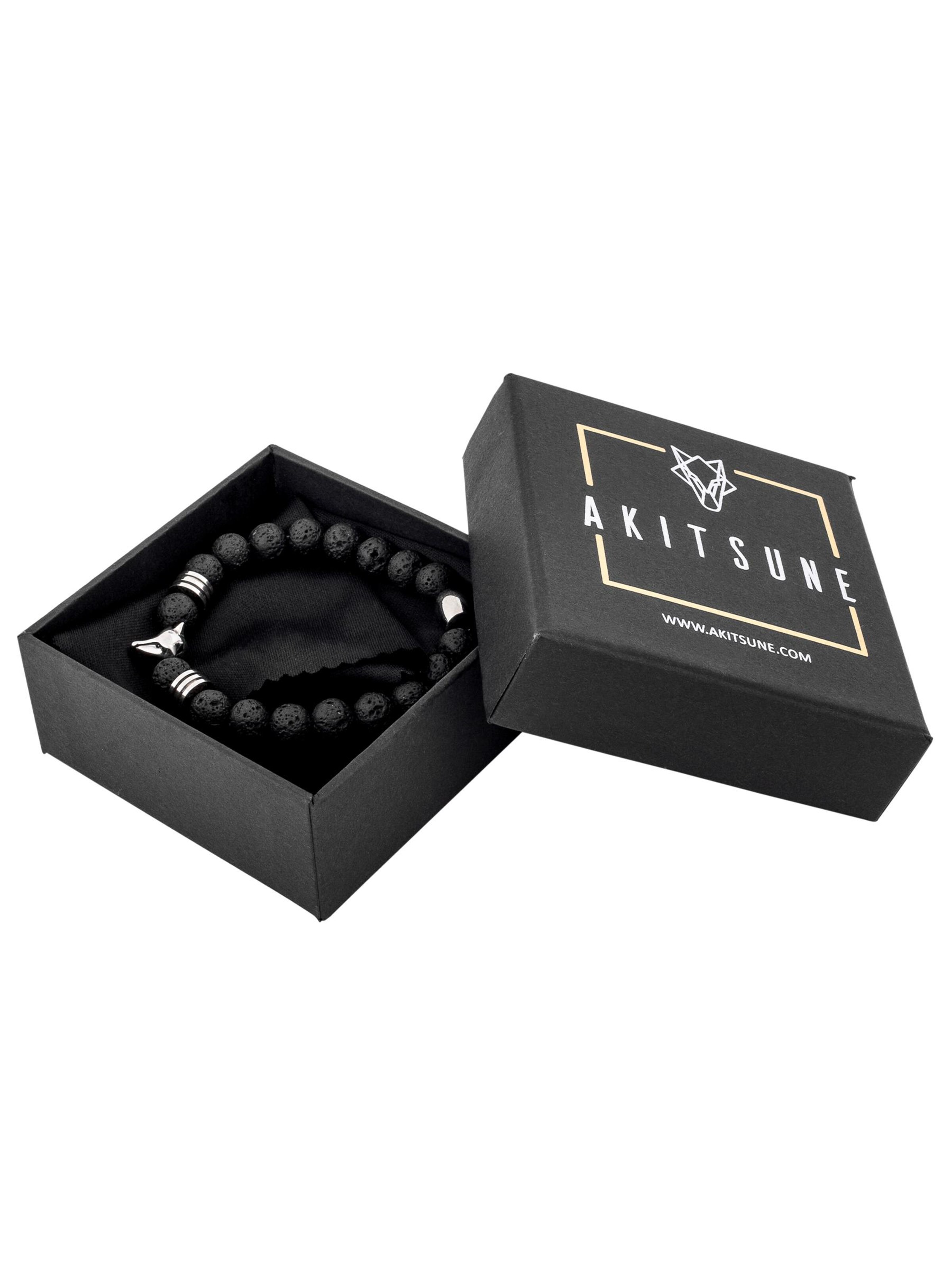 Akitsune Bracelet 'Obsidius' in Silver