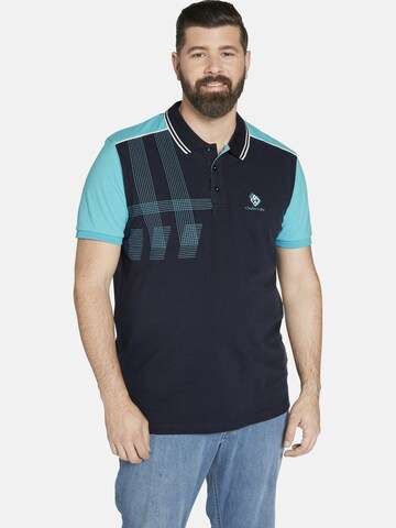 Charles Colby Poloshirt ' Earl Darry ' in Blau: predná strana