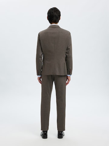 SELECTED Slim fit Pintsak 'SLHAITOR' w kolorze brązowy