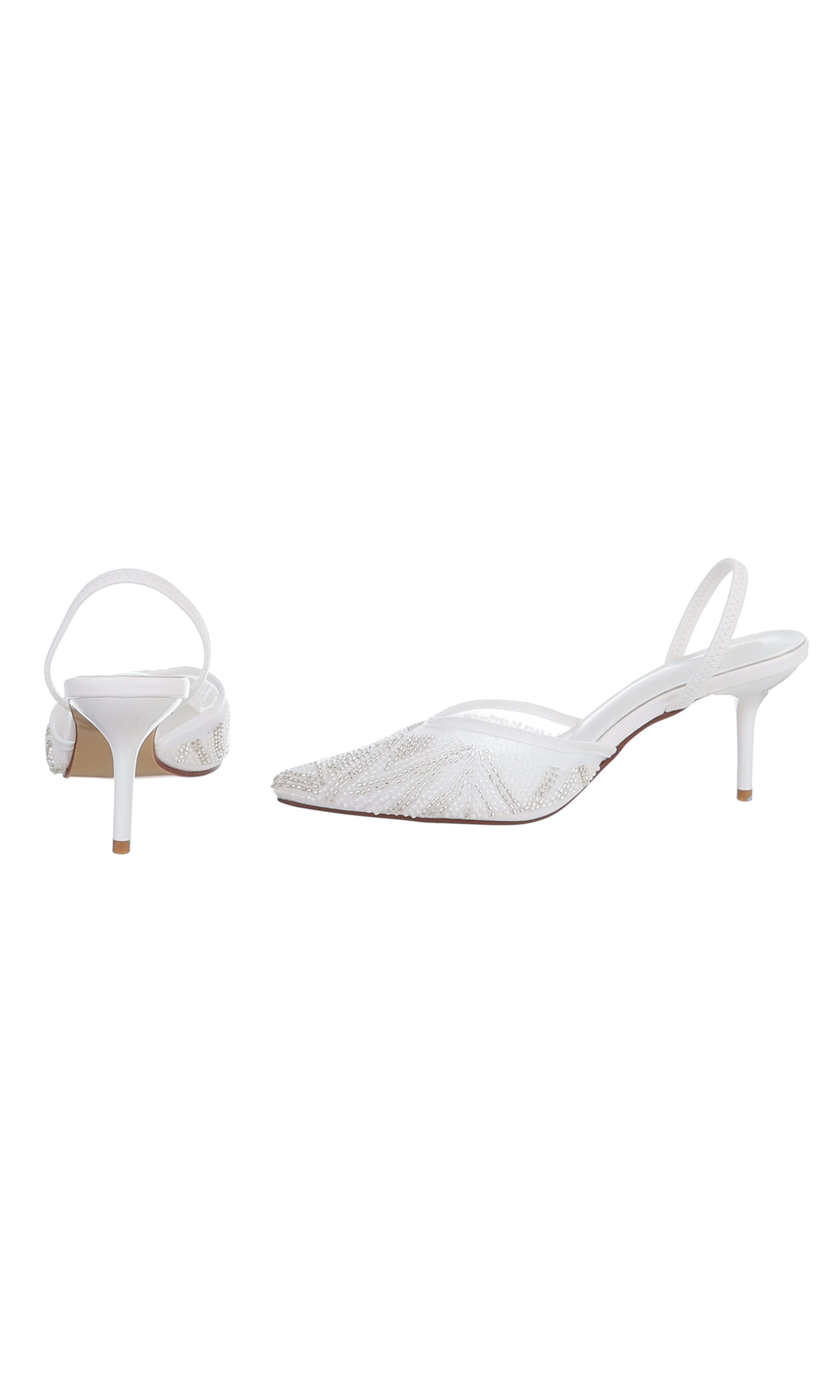 Ital-Design Slingback Pumps in White