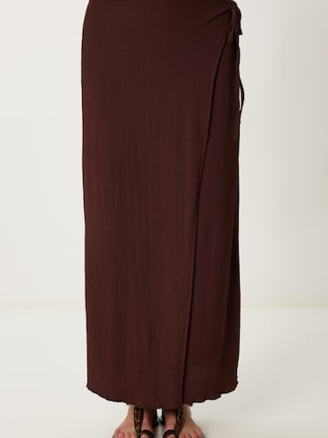 Jupe Happiness İstanbul en marron : devant