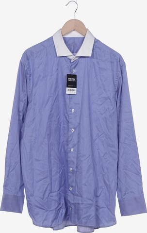 Van Laack Button Up Shirt in XXL in Blue: front