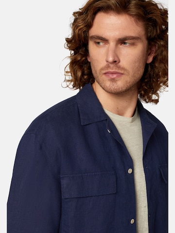 Boggi Milano Comfort fit Button Up Shirt 'Camp' in Blue