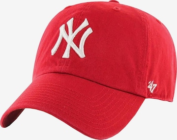Casquette '47 Brand New York Yankees MLB Clean Up Cap' 47 en rouge : devant