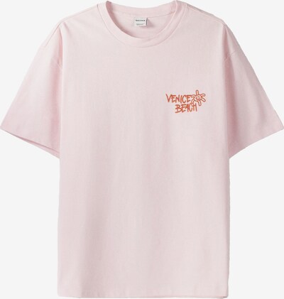 Bershka T-Shirt en rose / melon / blanc, Vue avec produit