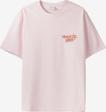 Bershka T-shirt i rosa: framsida
