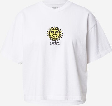 T-shirt Obey en blanc : devant