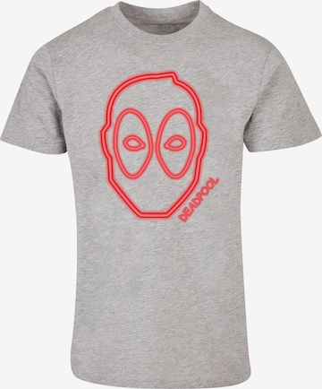 T-Shirt 'Deadpool - Neon Head' ABSOLUTE CULT en gris : devant