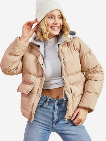 Bianco Lucci Winterjas in Beige: voorkant