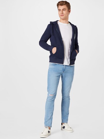 JACK & JONES Sweatjacke 'LOCKER' in Blau