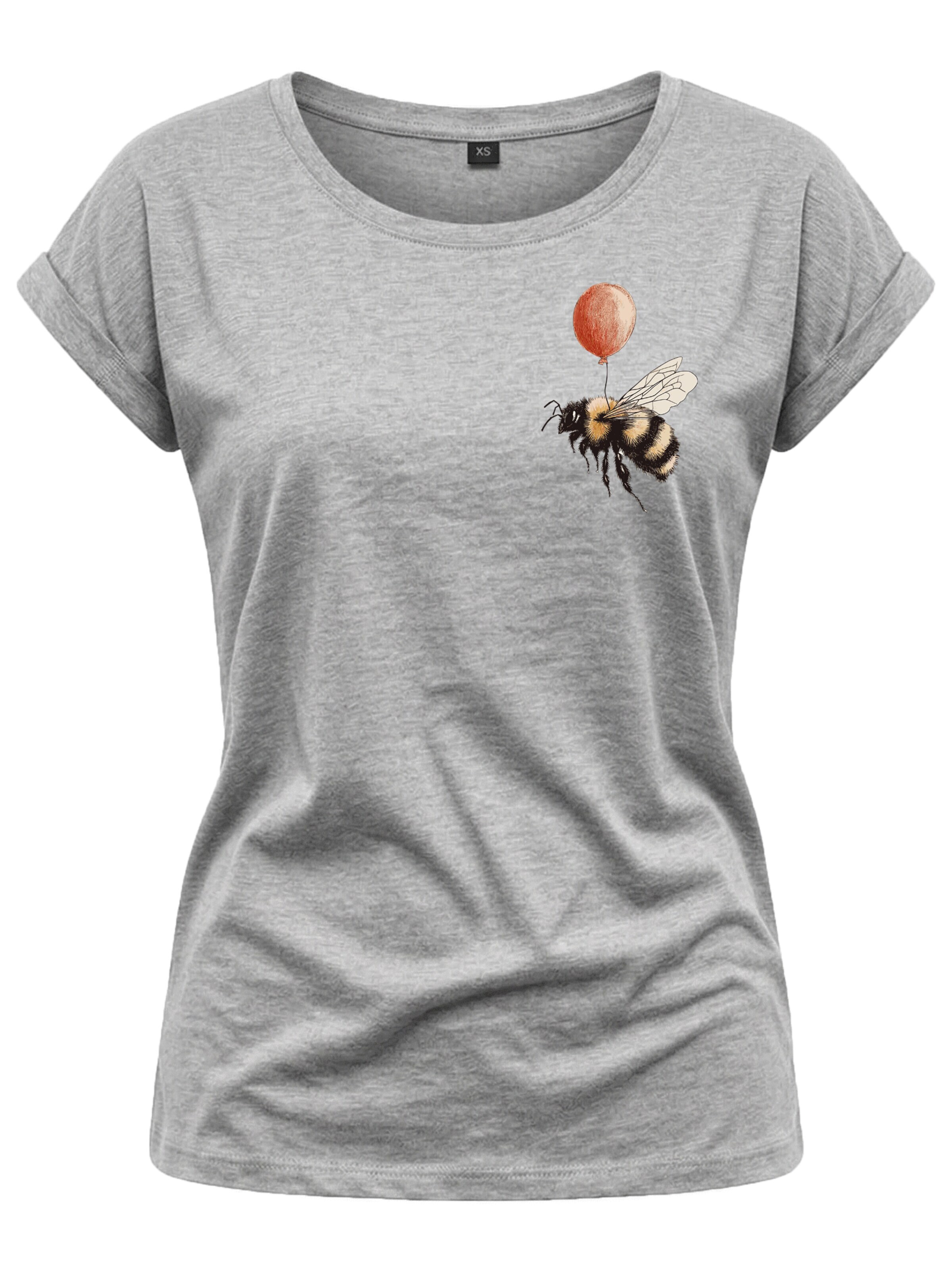 MAKAYA Shirt 'Flughilfe'‌‌‌‌‌‌‌‌ in Grau: Vorderseite
