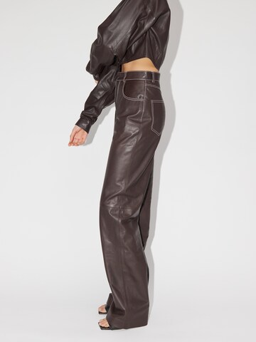 LeGer Premium - Pierna ancha Pantalón 'Mia' en marrón
