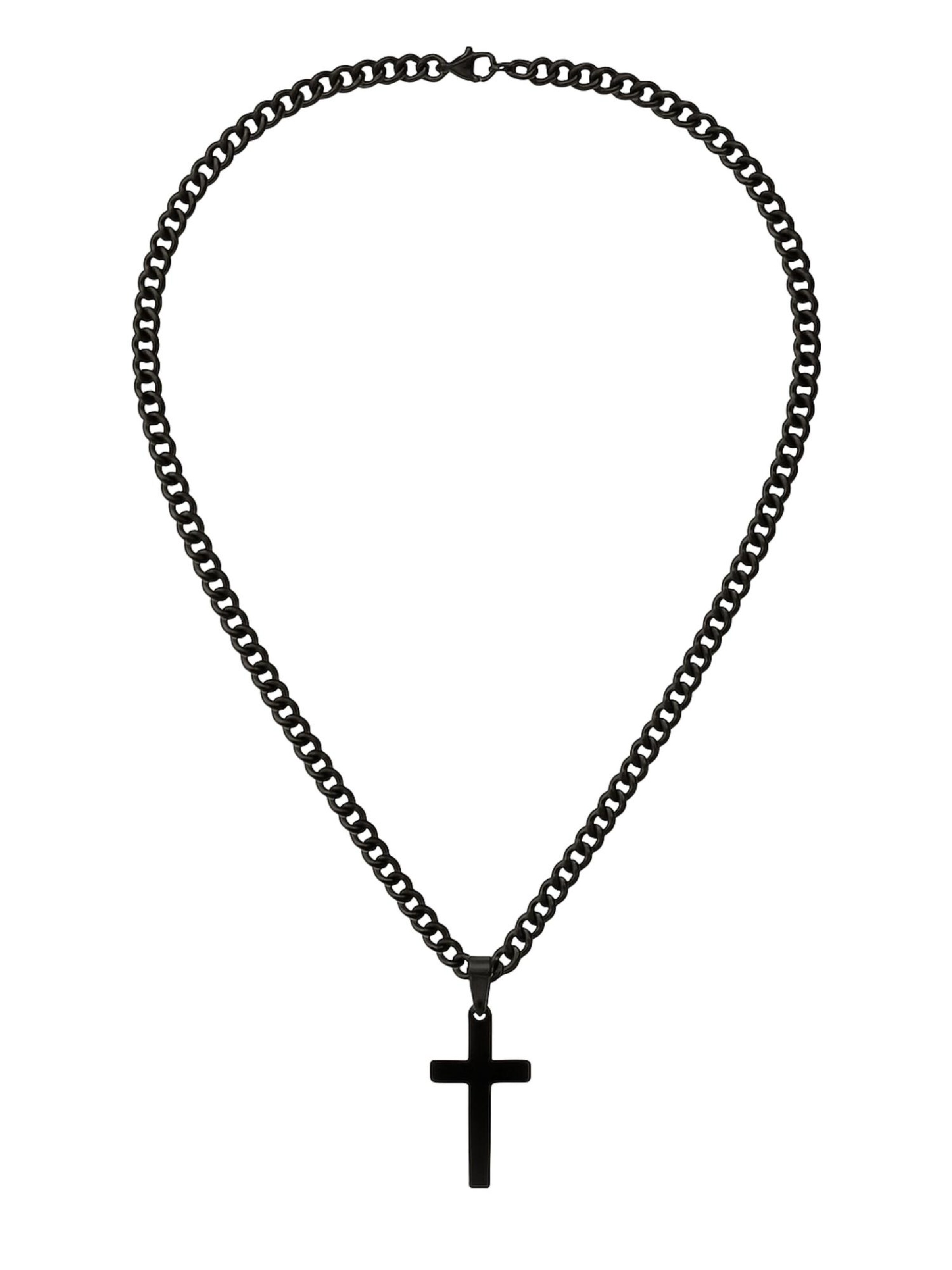 Eternal Necklace 'Kreuz' in Black: front