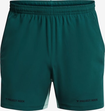 UNDER ARMOUR Regular Urheiluhousut 'Projekt Rock' värissä vihreä: etupuoli