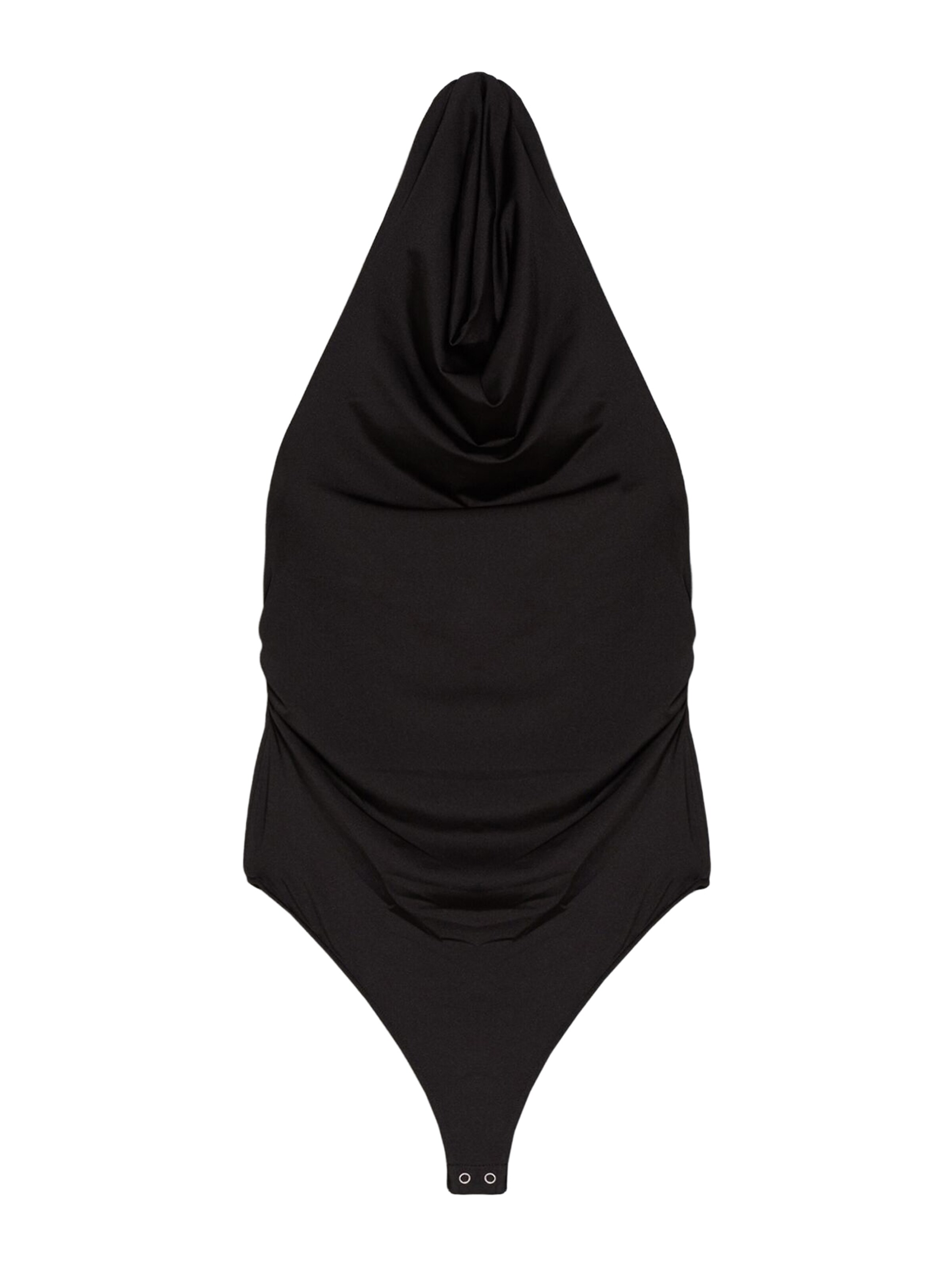 BershkaBodi majica - crna boja: prednji dio