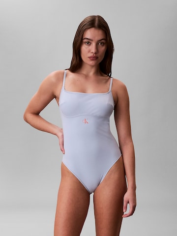 Bustier Maillot de bain Calvin Klein Swimwear en bleu : devant