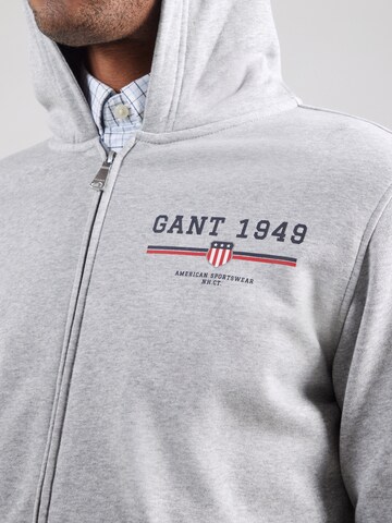 GANT Кофта на молнии в Серый